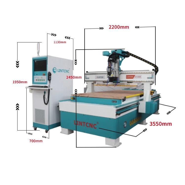 6090 1212 1325 1530 2030 2040 3D Woodworking Cutting Carving Engraving Milling Machine Price 4 Axis 5axis Atc Wood CNC Router for MDF Furniture Door