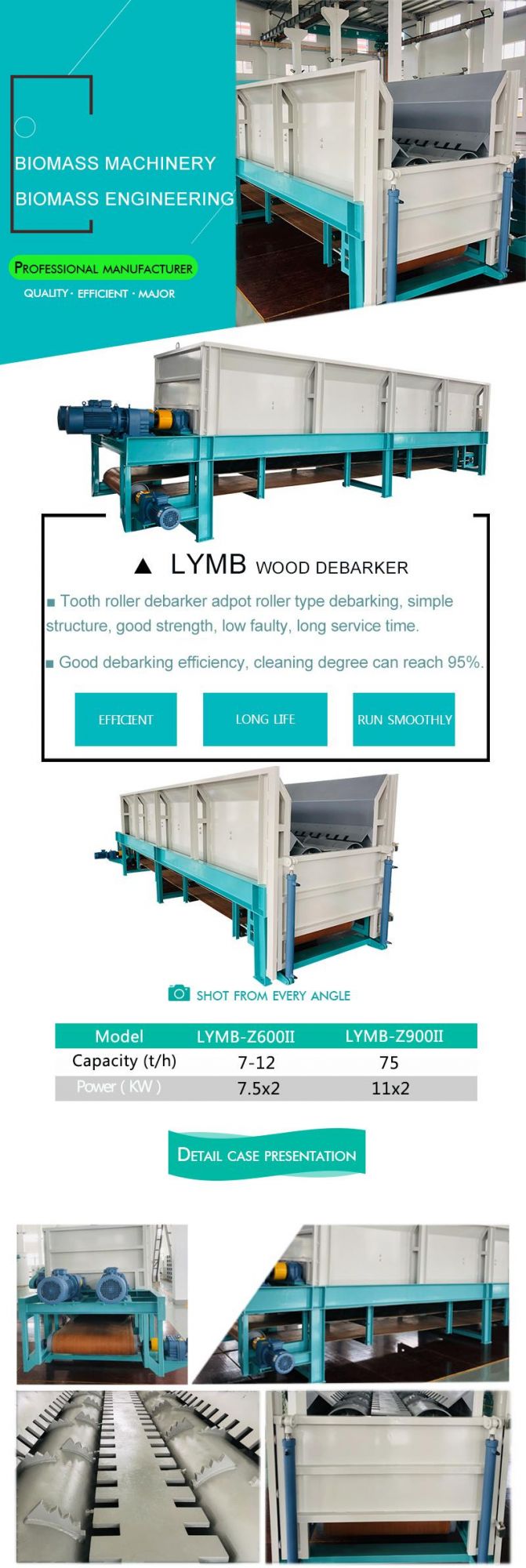 High Capacity New Wood Debarker Machine Remove Bark