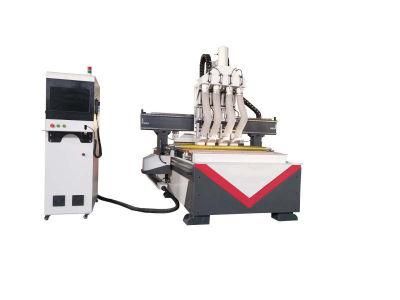 Guandiao Heavy Duty 4 Process Multi Spindle Woodworking CNC Router for Furniture