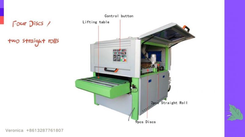 Gd1000 Width Wood Door Cabinet Automatic CNC Brush Polish Sanding Machine for Sale