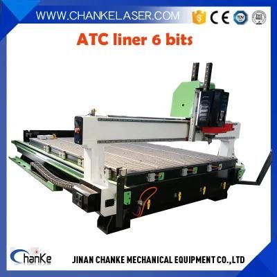 Atc Liner 8 Bits Wood Cutting Milling CNC Router for Advertisement