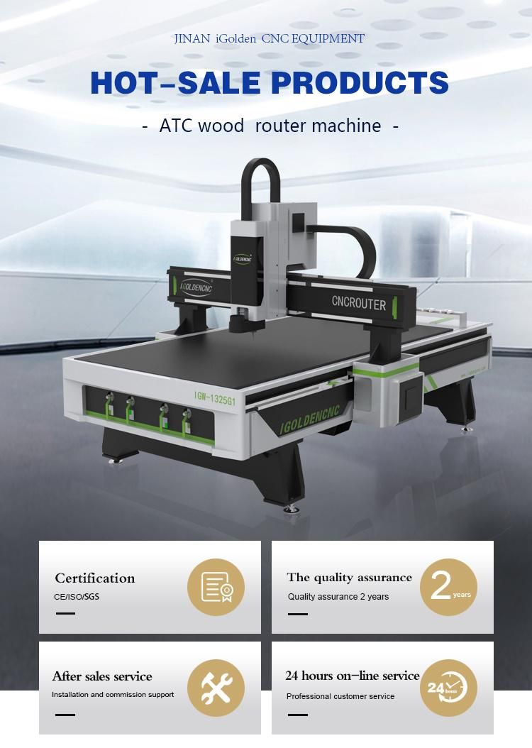 Best Price of 1325 1530 2030 Atc CNC Woodworking Router Machine From Igolden CNC