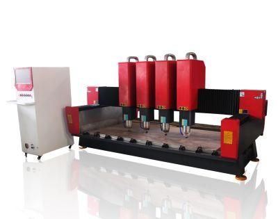 3D Stone CNC Carving Machine with 4 Spindle Separate