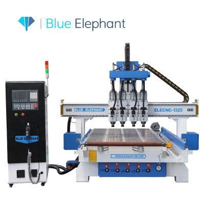 1325 CNC Router Machine with 4 Spindles for Indonesian Carved Wood Panels