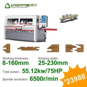 Six Head Four Side Moulder Heavy Duty 230mm Working Width High Efficiency