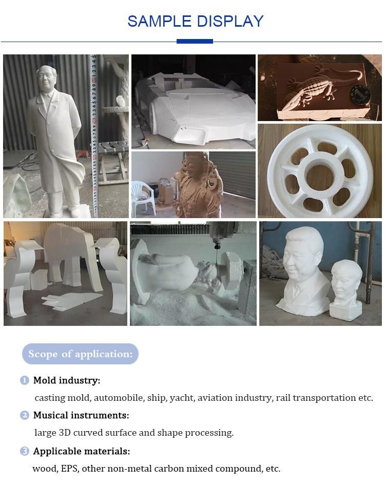 Styrofoam Engraving CNC Machine Multi-Function 4 Axis Foam Cutting 3D CNC Machines/CNC Router for EPS Foam 3D Wood Mould Sculpture