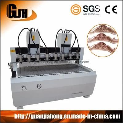 Two Head, 8 Spindles CNC Router CNC Engraving Machine for Wood