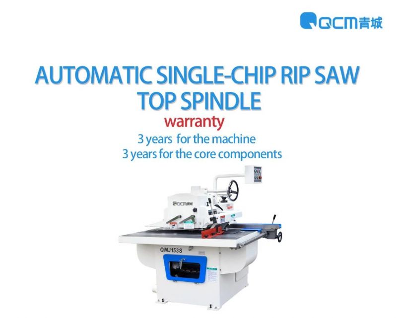 Woodworking Machinery Straight Line Rip Saw Wood Cutting Table Work Machine Made In China QMJ153S Single Chip Ripsaw Sierra