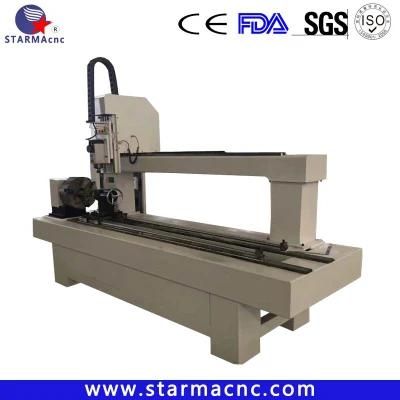 Jinan Starma Machinery Equipment Rotary Wood CNC Router Engraving