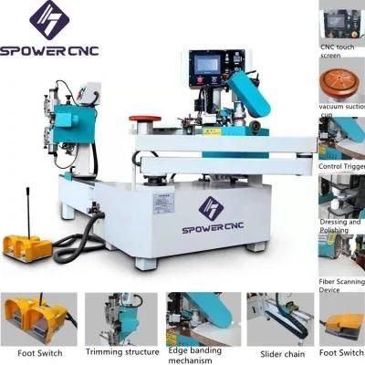 Woodworking Curved Straight Trimming PVC Wood Edge Banding Machine