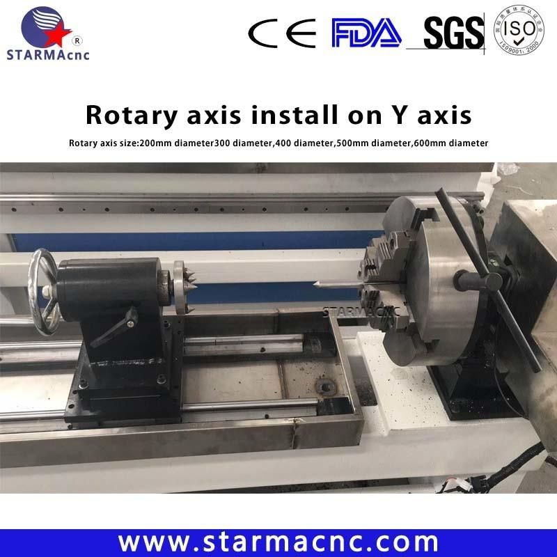 4 Axis Wood Carving Machine with Rotary Device CNC Router