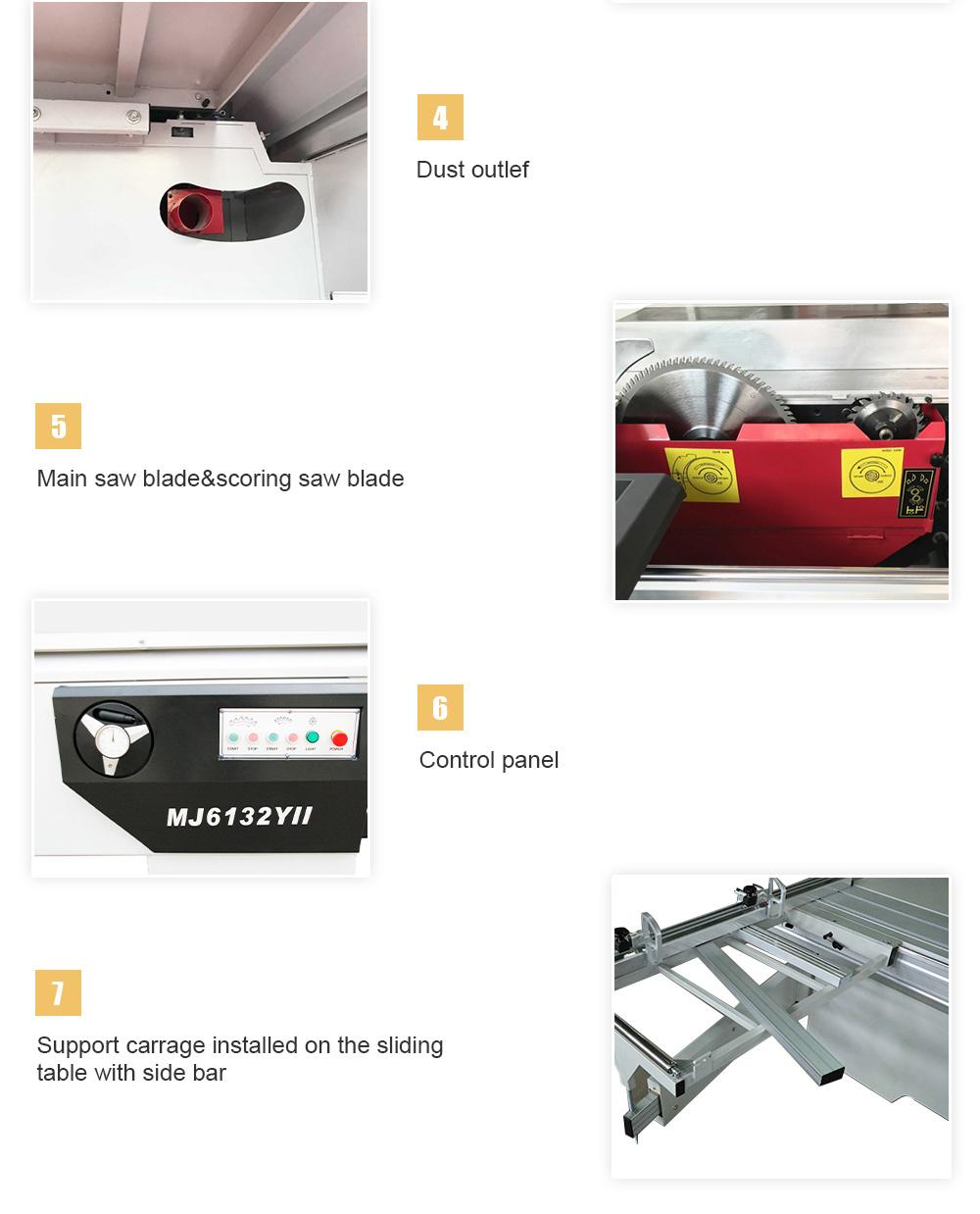 ZICAR brand MJ6132YII Sliding Table Saw For Woodworking