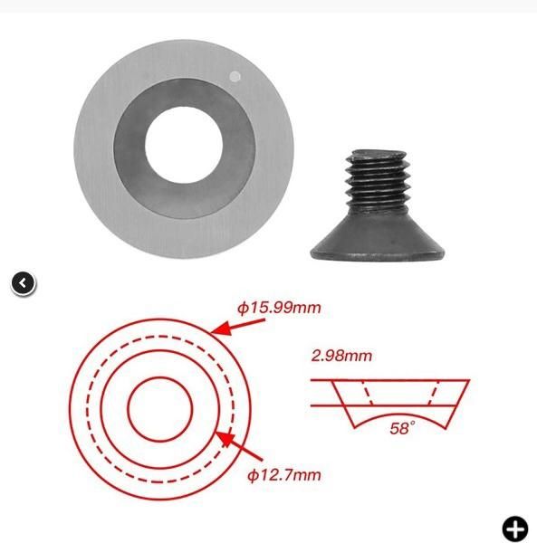 1 Set 10PCS Tungsten Carbide Insert and Screw for Hand-Held Woodworking Tool