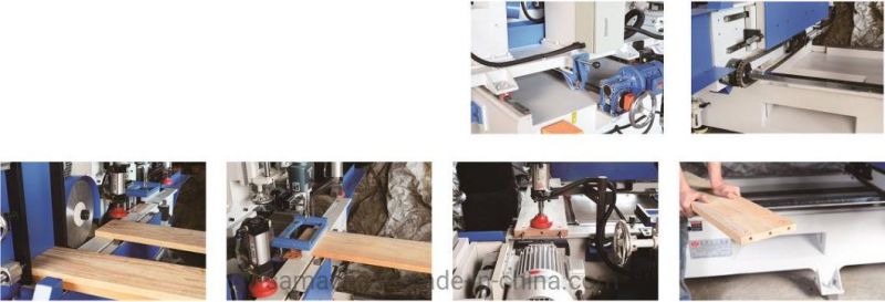 Solid Wood Machine Automatic Double End Cutting Horizontal and Vertical Drilling Machine with Pneumatic Type