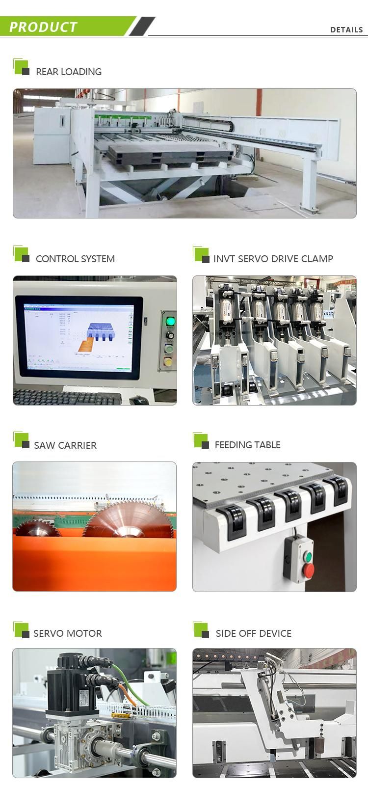 Woodworking Automatic CNC Computer Beam Panel Saw Rear Loading