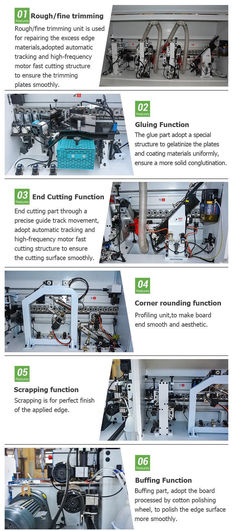 Automatic Woodworking Edge Bander Compact / Edge Banding Machine