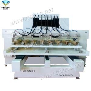 Multi Spindles with Multi Rotary Attachments Wood CNC Router Qd-2512r8