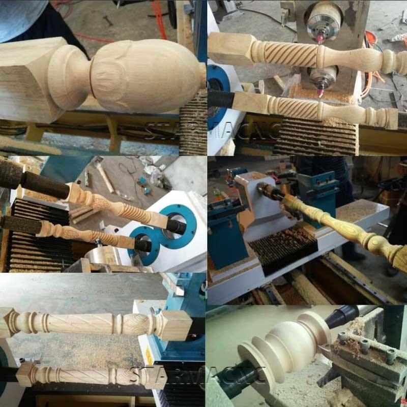 120mm Diameter 3PC Rotary Axis Wood Lathe Machine Wholesale