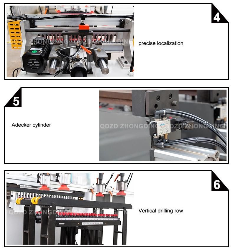 Three Rows Multi Spindles Wood Boring Drilling Machine for Woodworking