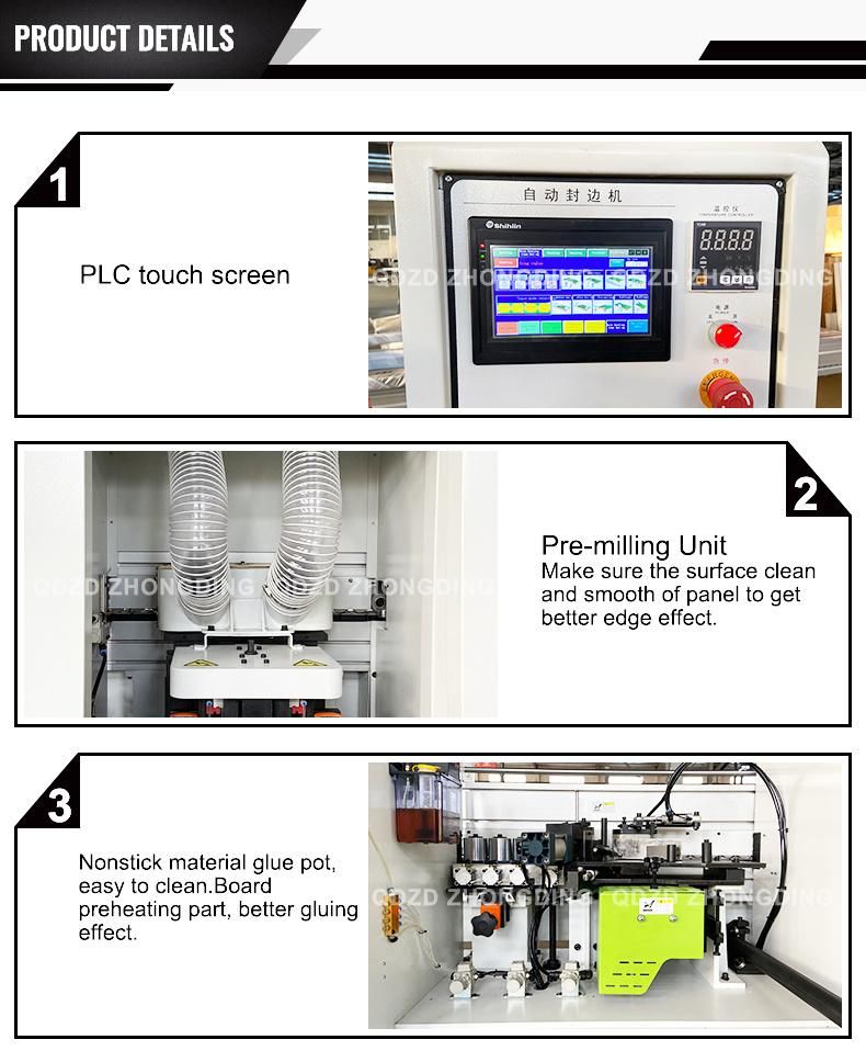 Plywood Automatic Edge Bander Machine Edge Banding Machine with Pre Milling