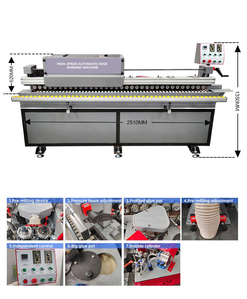 Edgebander Fully Automatic Edge Banding Machine for Furniture Making