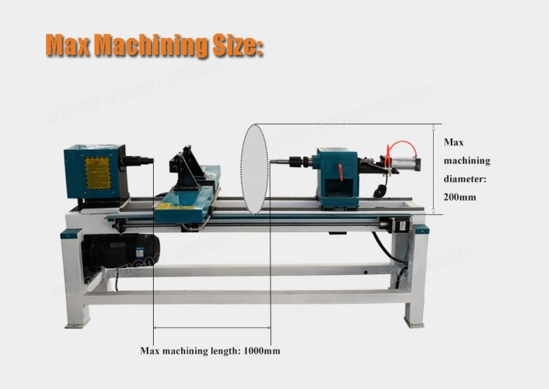 Woodworking Turning Lathe for Baseball Bat, Stair Column, CNC Wood Lathe