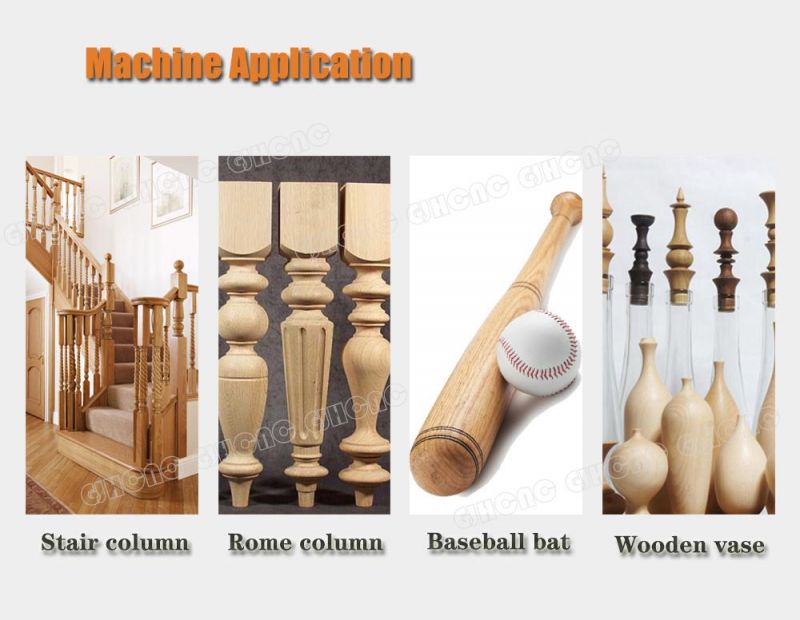 Woodworking Turning Lathe for Baseball Bat, Stair Column, CNC Wood Lathe