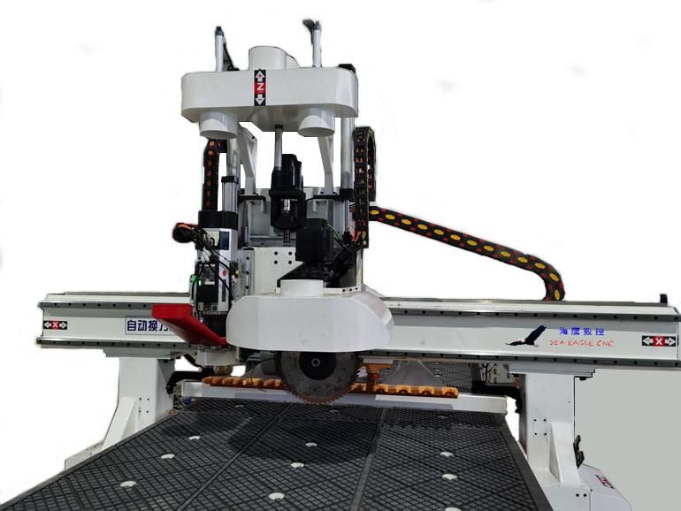 1530 Automatic Change Tools Atc CNC Router Nesting Woodworking Machinery with Diagonal Cutting Saw Oblique Cutting, Vertical Cutting, Diagonal Cutting, Horizont