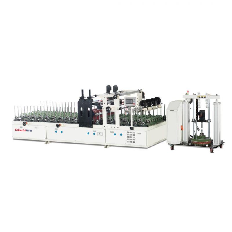 Made in Qingdao China Clf-PUR1300 Woodworking Furniture Panel Sticking PVC Film Machine