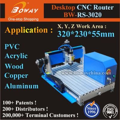 PVC Acrylic PCB Soft Metal Aluminum Copper Wood Woodworking Desktop Small 3 Axis CNC Router