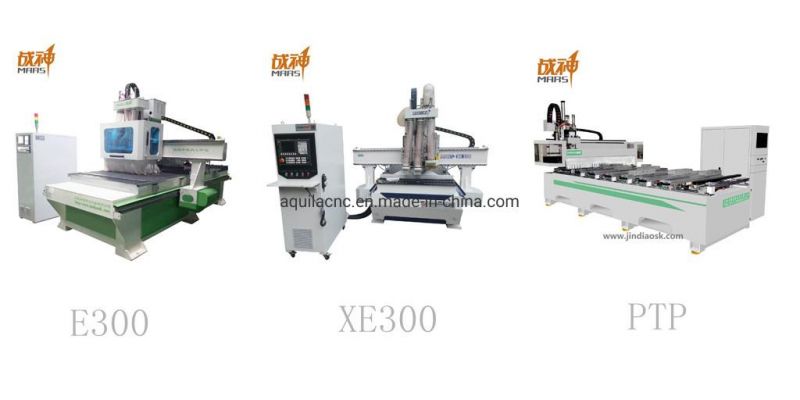 Mars Double Working Table Nesting Router Machine /CNC Wood Router with Drilling Banks