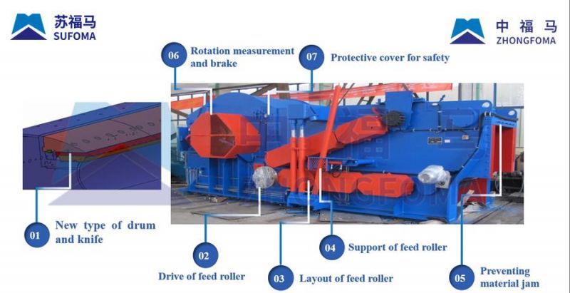 Drum Chipper for MDF, Particle Board, Wood, Log, Timber, Veneer