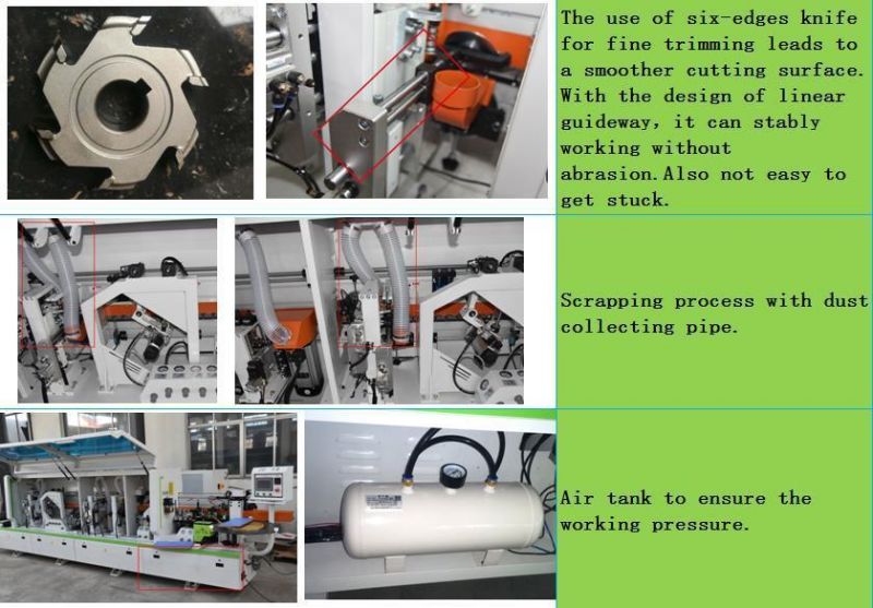 Automatic Woodworking Edge Banding Machine with PLC Touch Screen