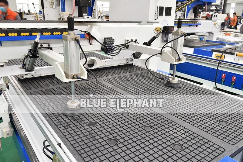 Blue Elephant New Production Line CNC Router Wood Working Automatic Loading and Unloading Nesting Machine