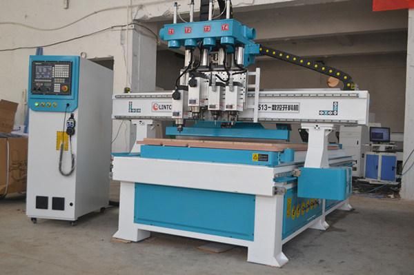 Low Price Sale 1325 CNC Router 3.0kw Three Head Spindle 3D Wood Engraving Machine for Sale