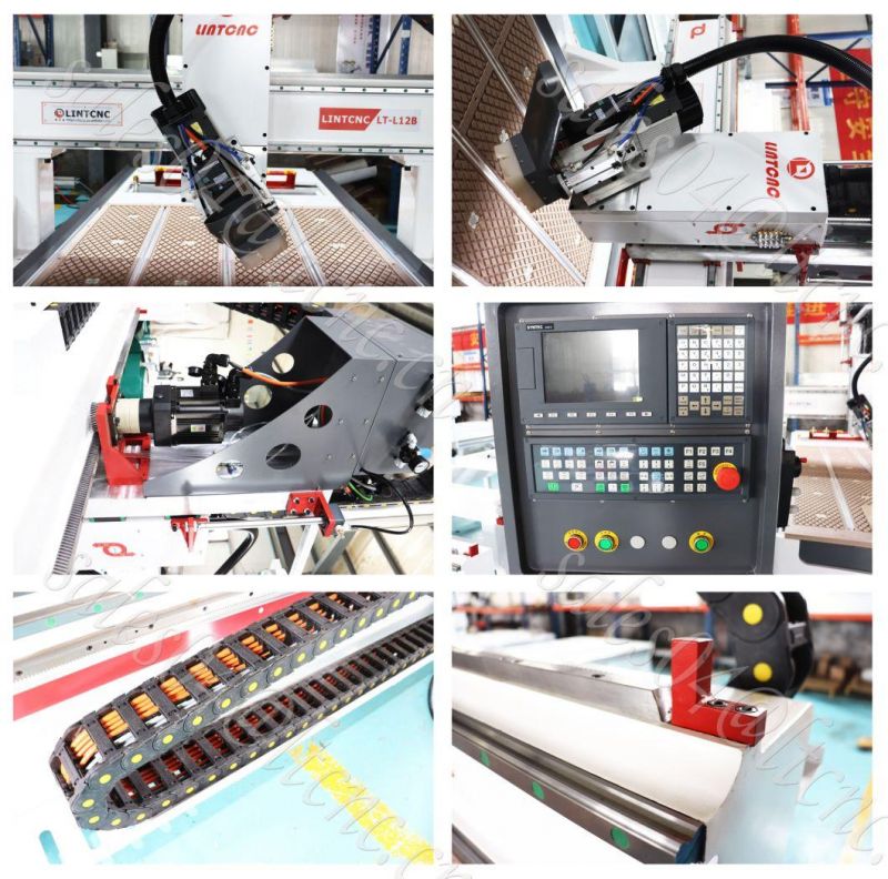 Customized Lintcnc Woodworking CNC Machine CNC 1325 2030 2040 Control System Vertical Metal Milling Machine Atc CNC 3 Axis 4 Axis 5 Axis