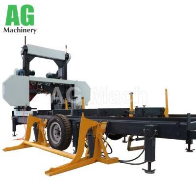 Diesel Driven Portable Hydraulic Wood Log Cutting Machine Electric Band Saw