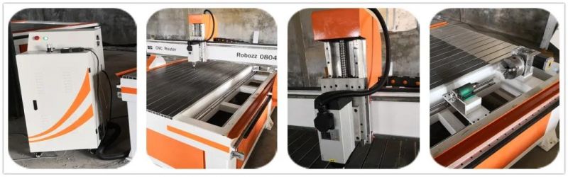 4 Axis Wood CNC Router with Rotary Axis, Flat Carving, Round Carving, Woodworking Machine CNC Engraving Machine