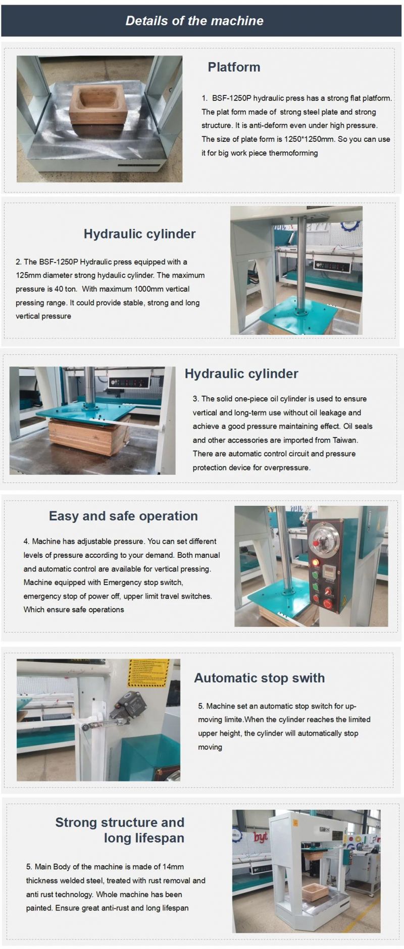 Bytcnc Corian Solid Surface Hydraulic Press Machine for Corian Thermoforming Washing Basin Press Making Thermoform Solid Surface