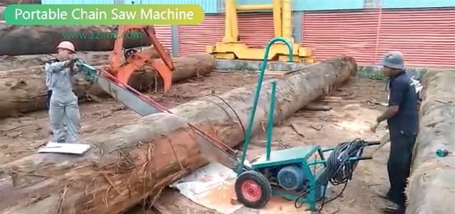 Gasoline / Diesel Engine Portable Table Saw Cross Cut Sawmill Machine