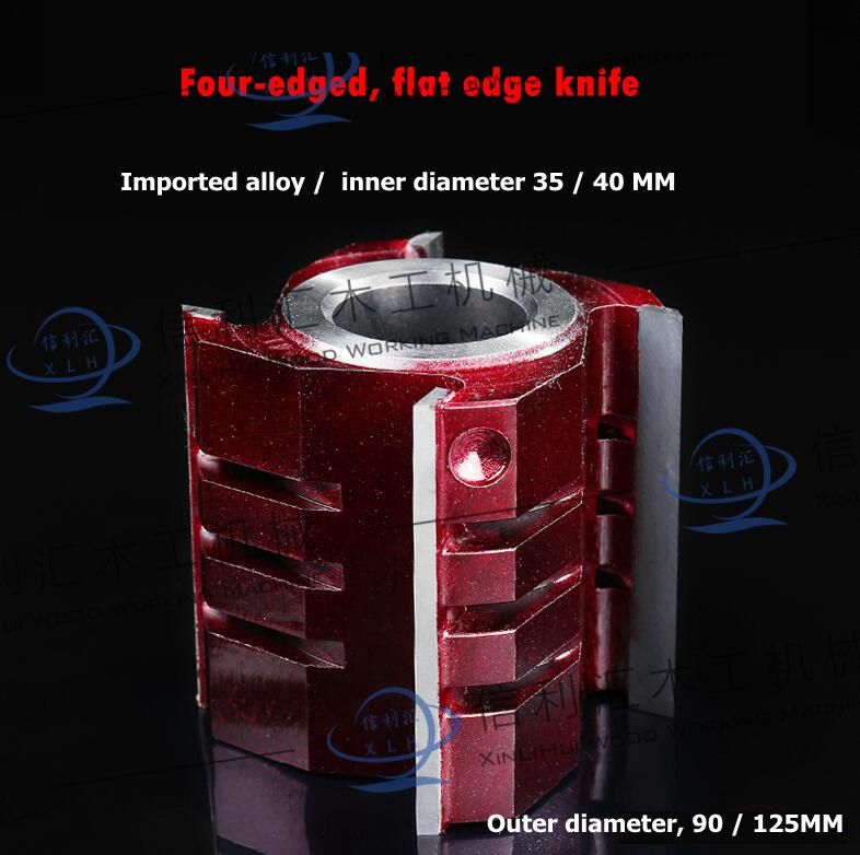 Flat Jointing Cutter Heads for Molder, 6 Wings Straight Planing Cutter Head Wood Shaper Cutters for Spindle Machine Moulder Machine Can Be Customized