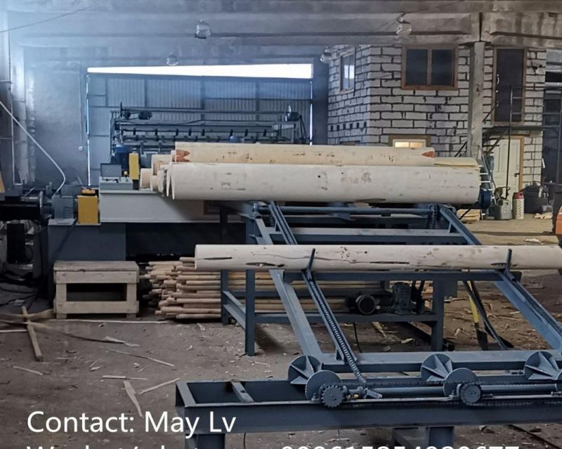 CNC 4FT Hydraulic Plywood Woodworking Core Veneer Peeling Cutting Machine