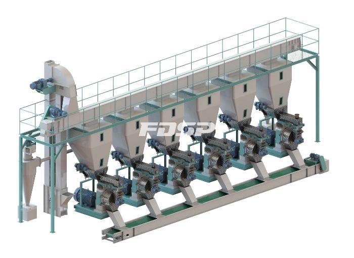 5-7 T/H Wood Logs Pellet Production Line for Sale