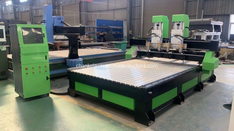 1300X2500mm Furniture Wood MDF Cylinder 2 Heads 4 Spindle 4 Rotaties Engraving Cutting CNC Routers