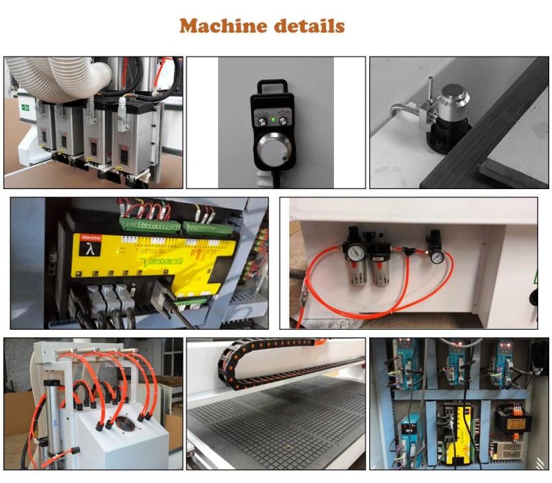 Cabinet, Door, Wardrobe Processing Machine, 4 Spindle, 4 Workstage CNC Router Carving Machine