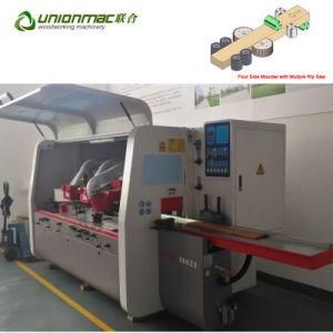 High Efficiency Moulder with Slice Cutting Vh-M621HS, Four Cutter Shafts and Two Saw Shafts