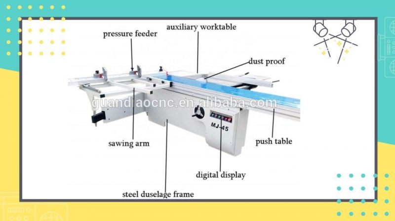 China Factories CNC Router Wood Furniture Cutting Sliding Table Saw for Panel