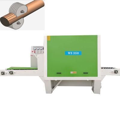 Ws350 Woodworking Round Log Cutting Multiple Rip Saw Machine