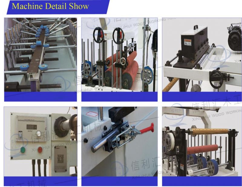 Aluminium PVC Profile Cold Glue Woodworking Wrapping Machine/ Cold Glue Wooden Panel Edge Frame Veneer Wrapping Machine/ PVC Film Rolling Coating Wrapping