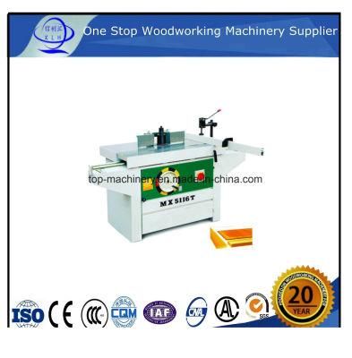 Factory Manufacture Spindle Shaper with Sliding Table Saw/ Wood Spindle Moulder Shaper Machine with Feeder Device, Fresatrice Da Banco